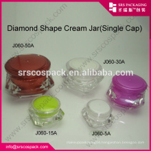 China Diamond Shape Cream Jar 5ml 15ml 30ml 50ml For Cosmetic Packaging Fancy Bottle